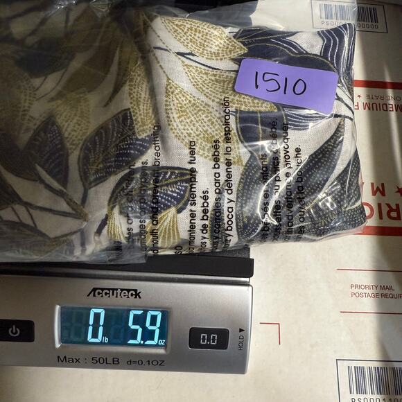 Tahari M Floral Top Palm Linen Lagenlook Coastal Vacation Beach Preppy Casual - Picture 9 of 9